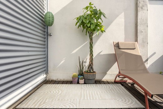 Dywan Sznurkowy Haga 03606E cream/vizon Beż Krem Geometria Outdoor