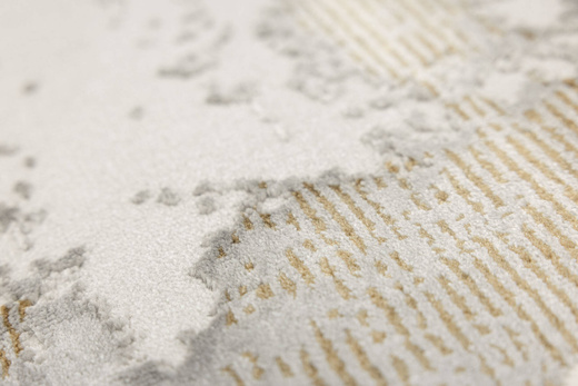 Dywan Verano H374A m.grey/grey Krem Szary Złoty Abstrakcja Kamyki