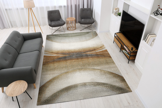Dywan Agent 40400/610 Multi Krem Miedź Oliwka Półkola