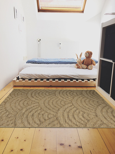 Dywan Sznurkowy Ella ST022A brown/brown Beż Brąz Wachlarze Outdoor