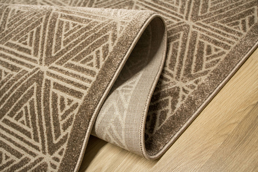 Dywan Teno F0336 Brown Geometria Trójkąty Brąz Beż