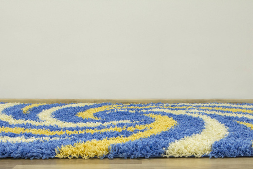 Dywan SHAGGY 0889 l.blue/yellow Krem Żółty Niebieski