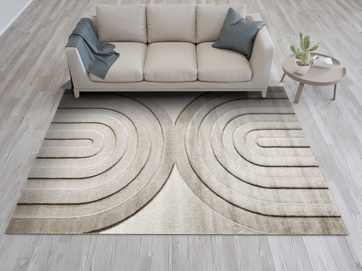 Dywan Agent 40438/870 brown/beig Krem Beż Brąz Półkola