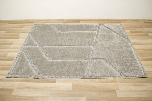 Dywan Shaggy Lula Soft IM89A L.Grey/L.Grey Szary Geometryczny Trójkąty