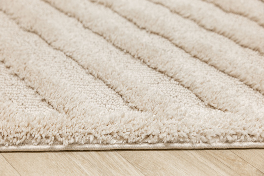 Dywan Berber 9754 Ivory Kość Słoniowa Krem Pólkola 3D z frędzlami