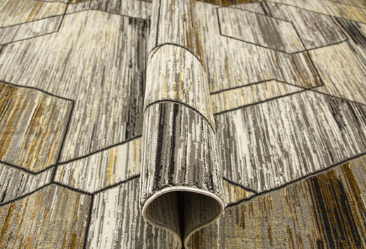 Dywan Modena 4644 m.grey/d.grey Brąz Beż Plastry Miodu