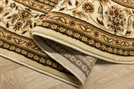 Owalny Dywan Super Rose 3792A cream/cream O Ornament Kwiaty Krem Beż