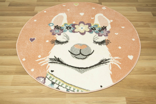 Okrągły Dywan Lima C882A rose/cream Róż Krem Lama