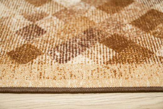 Antypoślizgowy Caro 17 Brąz Beż Romby szerokość 100 cm