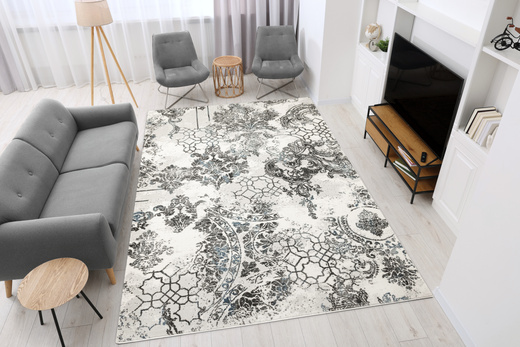 Dywan Argent 14721 U11 Blue Krem Szery Niebieski Ornament