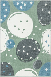  Dywan Dziecięcy Lima M040A green/cream Zielony Kremowy Kamyki Kropeczki