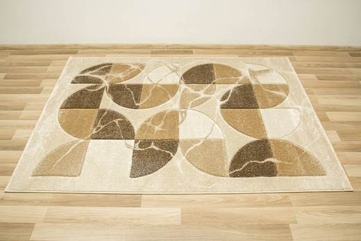 Dywan Amelia A472A cream/beige Beżowy Brązowy Półkola Marmur