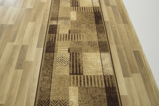 Antypoślizgowy Chodnik Essenza Brąz szerokość 80 cm