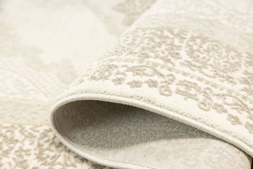 Lśniący Dywan Allora Plus E976A cream/beige Krem Beż Złoty Ornament