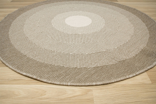 Okrągły Dwustronny Dywan Sznurkowy Brussels 2205195/10610 Linen Beż Krem Koła Outdoor