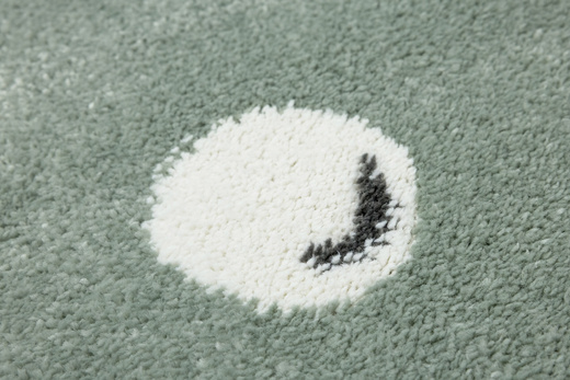 Okrągły Dywan Lima M041A green/cream Zieony Krem Banieczki