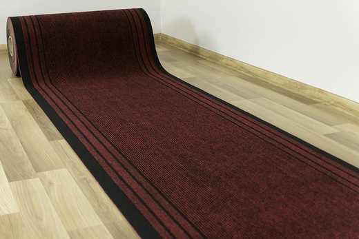 Antypoślizgowy Chodnik Wycieraczka Rekord 877 bordo szerokość 80 cm