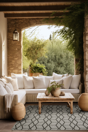 Dywan Dwustronny Sznurkowy Brussels 205178/11020 night Night Antracyt Szary Romby Outdoor