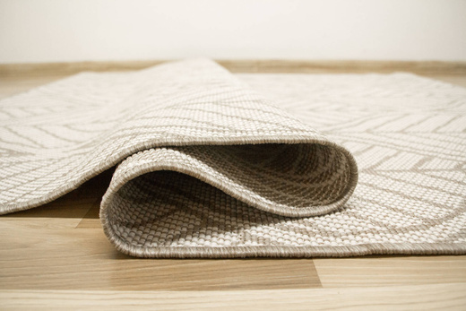 Dywan Dwustronny Sznurkowy Brussels 205647/10610 linen Jasny Beż Krem Listki Outdoor