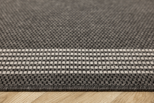 Chodnik Sznurkowy Natura Loper 3427 Grafit Krem Paski szerokość 80 cm