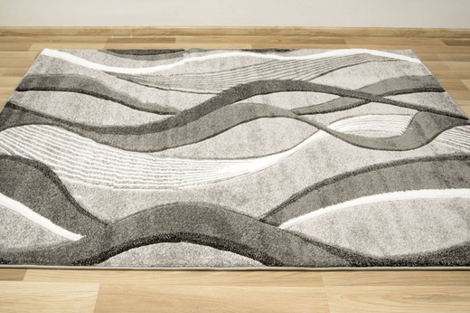 Dywan Amelia B178B grey/d.grey Szary Czarny Wstęgi Fale