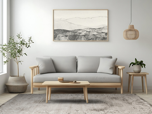 Dywan Nantes NT211A Vizon/Vizon Szarobeżowy Krem Ornament