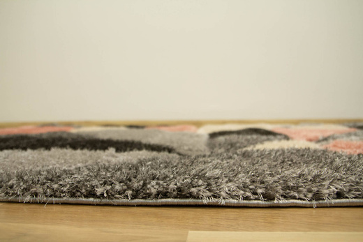 Dywan Shaggy California P477A antracyt/d.pow Trójkaty Krem Szary Róż