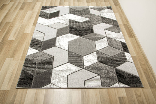 Dywan Amelia B101B grey/d.grey Szary Biały Geometria