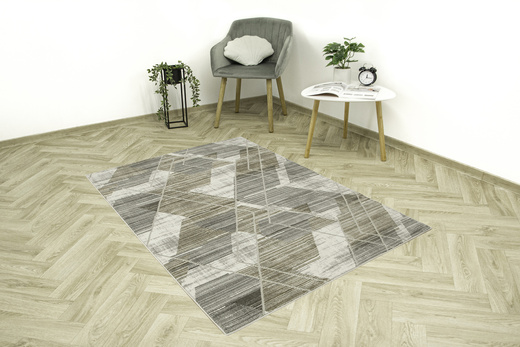 Dywan Adana J0065 Gray Szary Beż Romby