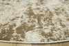 Okrągły Dywan 5762B t.beige/t.gold Zer Lux Lśniący Beż Szary Piaskowiec