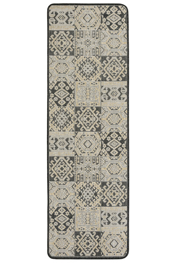 Antypoślizgowy Dywan FLEX 19636/P10 Grafit Beż Patchwork