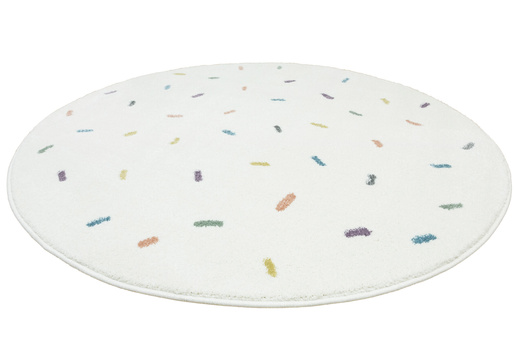 Okrągły Dywan Lima M039A cream/blue Krem Kreski