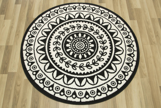 Okrągły Dywan Luna 503786/50944 black