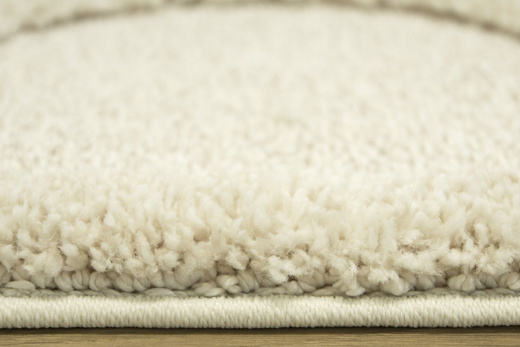 Dywan Berber 7063 Ivory Kość Słoniowa Romby 3D z frędzlami