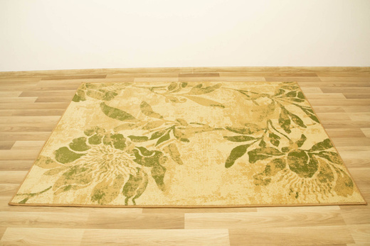 Dywan Agnella Standard Floris Groszek Beż Oliwka Kwiatowy