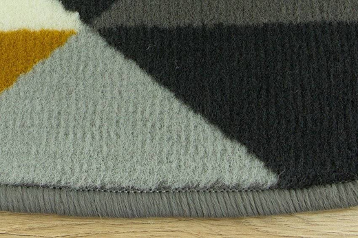 Okrągły Dywan Luna 503652/89915 żółte trójkąty