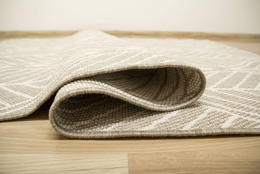 Dywan Dwustronny Sznurkowy Brussels 205647/10610 linen Jasny Beż Krem Listki Outdoor