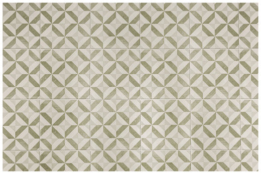 Wykładzina PCV Feelings Winslow 501 Mozaika Zieleń Krem szerokość 1,5 m