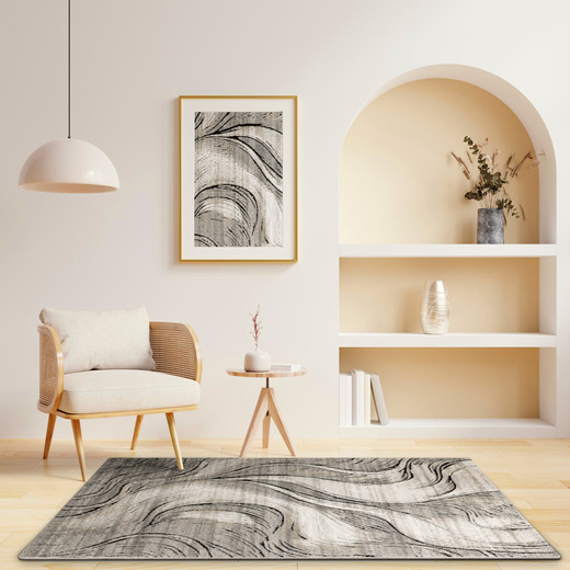 Dywan Matara P176A m.grey/sp.antr Szary Fale