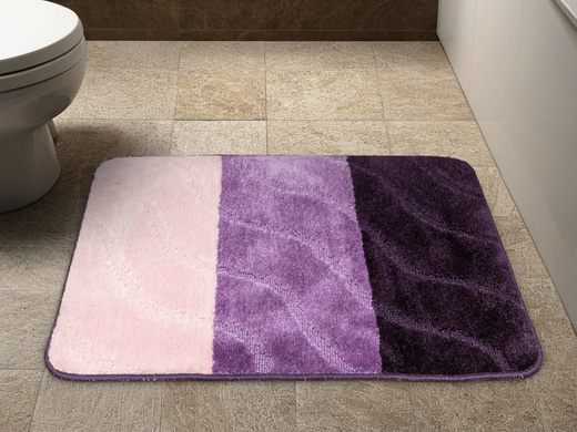 Dywanik Łazienkowy Fiori Fiolet Pasy Fale