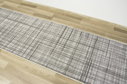 Antypoślizgowy Chodnik 19171/08 grey Szary Kratka szerokość 67 cm