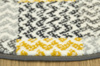 Okrągły Dywan Luna 503568/89935 Patchwork Szary Żółty Musztardowy