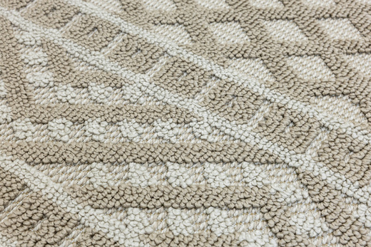 Dywan Milano 027 vizon/beige Beż Krem Romby Frędzelki