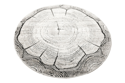 Dywan Okrągły Matara P156A l.grey/sp.antr Szary Beż Krem Pień