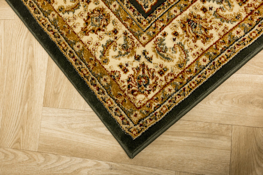Dywan Super Rose D373A d.green/cream Ornament Medalion Zieleń