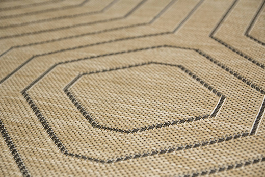 Zewnętrzny Dywan Sznurkowy Jeans 19013/P01 w Heksagony