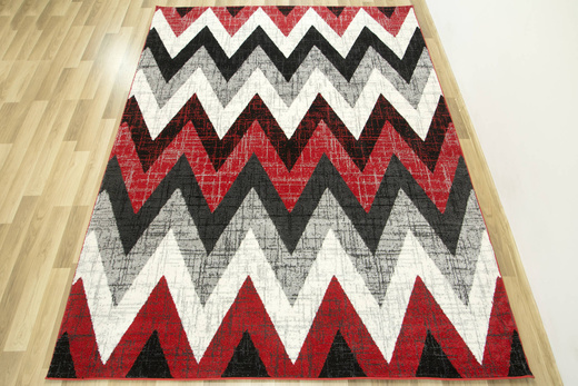 Dywan Sumatra D581A white/red Czerwony Szary Czarny