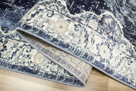 Chodnik Victoria 7094A l.blue/cream Ornament Niebieski Krem szerokość 100 cm