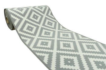 Antypoślizgowy chodnik romby szary 19 szerokość 100 cm