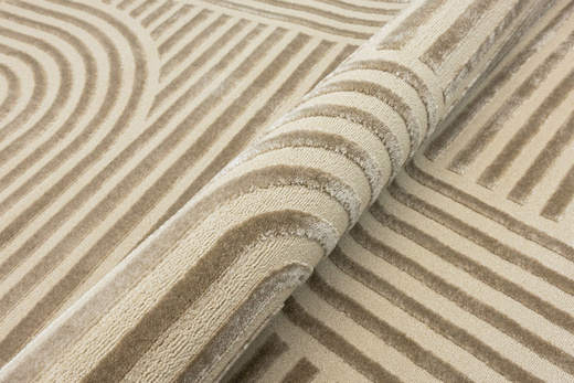 Dywan Misha J487A d.beige/beige Beżowy Geometria Linie